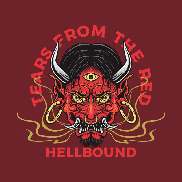 hannya oni mask tears from the red by Gientescape