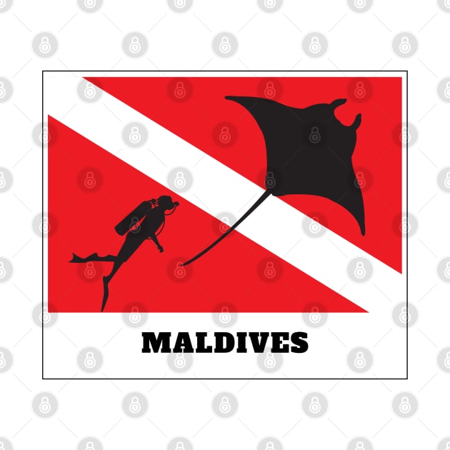 Maldives Island Scuba Dive by DW Arts Design