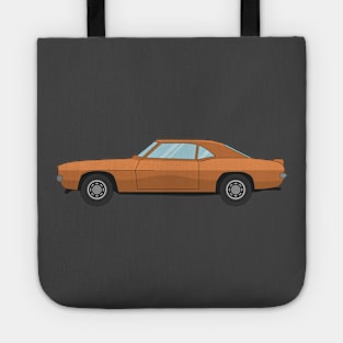 Chevy Camaro Illustration Orange Tote