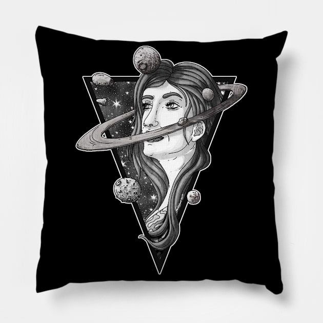 Space Woman Pillow by DVerissimo