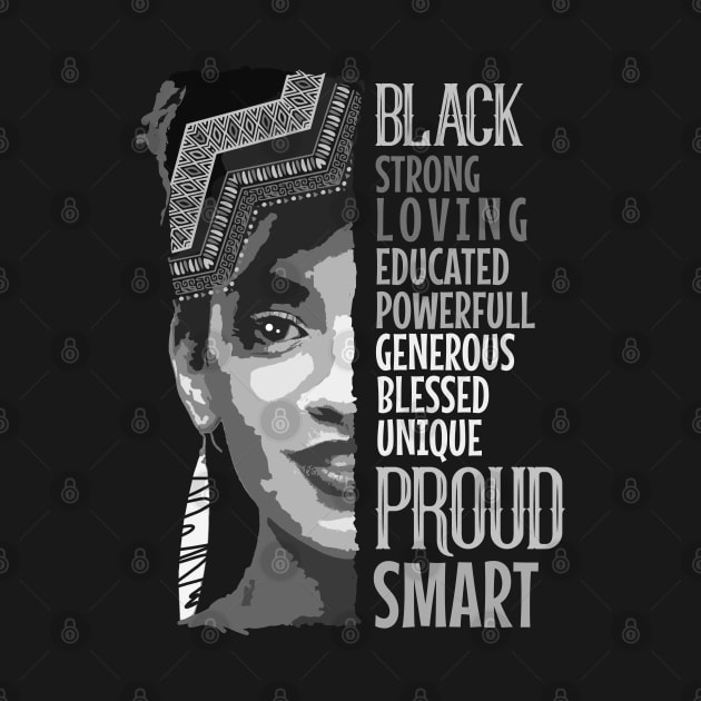 Afro Educated  Black Queen by Caskara