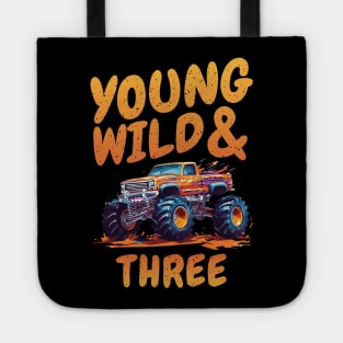 Kids Car 3rd Birthday Boy Three-Year Racing Monster Truck Tote