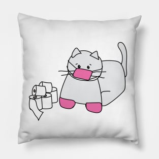 Corona Cat Pink Pillow