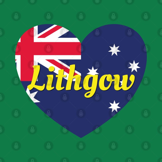 Lithgow NSW Australia Australian Flag Heart by DPattonPD