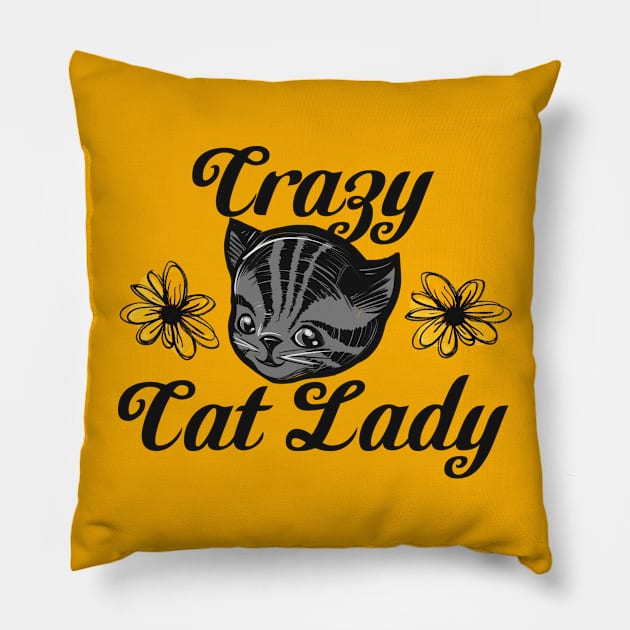 Crazy Cat Lady Pillow by bubbsnugg