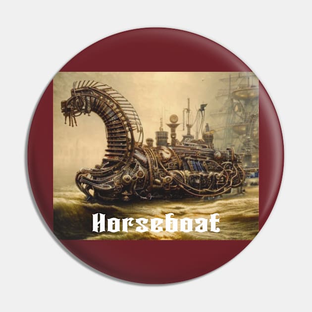 Horseboat Steampunk Pin by Van_Going