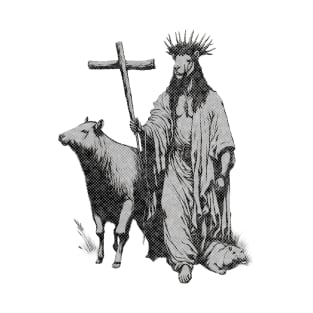 Animal Jesus Walking With Capybara Funny Vintage Cool T-Shirt T-Shirt