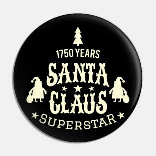 Santa Claus Superstar - Santa Claus College Style - Funny Christmas illustration Pin