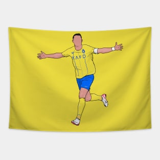 Cristiano Ronaldo Al Nassr Football Player Tapestry