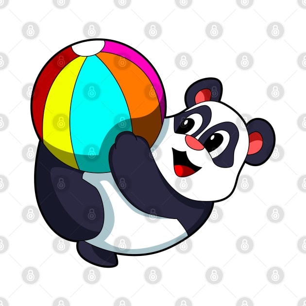 Panda with Beach ball by Markus Schnabel