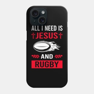 I Need Jesus And Rugby Phone Case