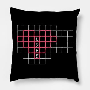 Love Coffee Cup Word Puzzle Pillow