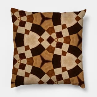 Geometric Wood Block Pillow