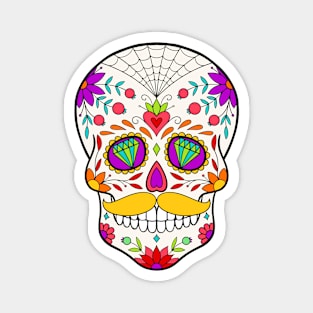 Sugar Skull Art Magnet