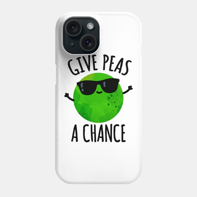 Give Peas A Chance Cute Positive Pea Pun Phone Case by punnybone