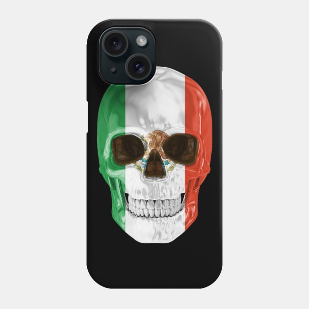 Mexico Flag Skull - Gift for Mexican With Roots From Mexico Phone Case by Country Flags