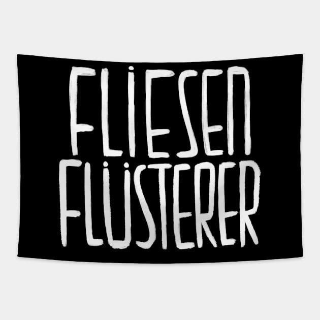 Fliesen legen, Fliesenflüsterer, FLIESENLEGER Tapestry by badlydrawnbabe