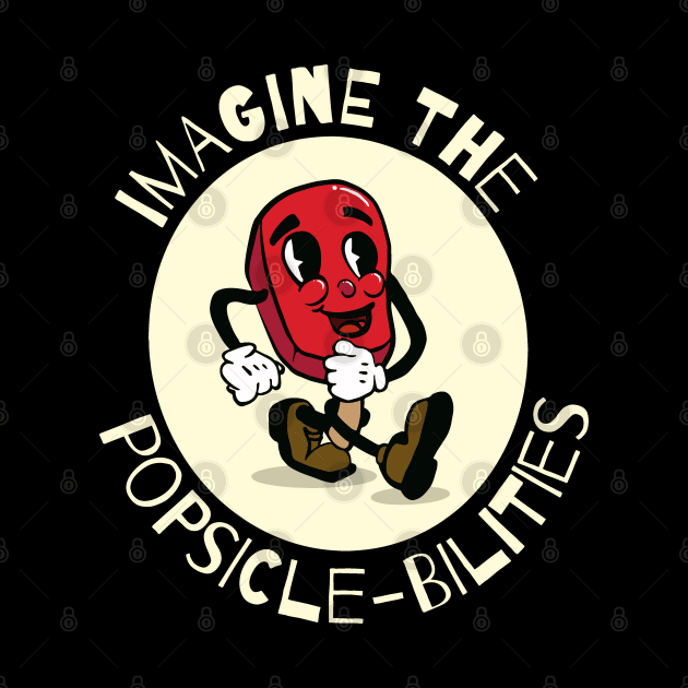 Funny Retro Popsicle Graphic Pun by Huhnerdieb Apparel