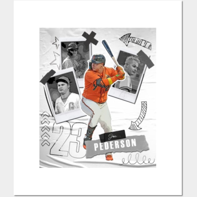 Joc Pederson Baseball Paper Poster Giants 3 - Joc Pederson