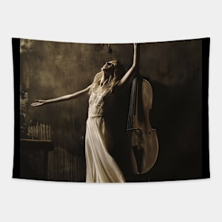 Artist and cello music Graphic T-shirt 04 Tapestry