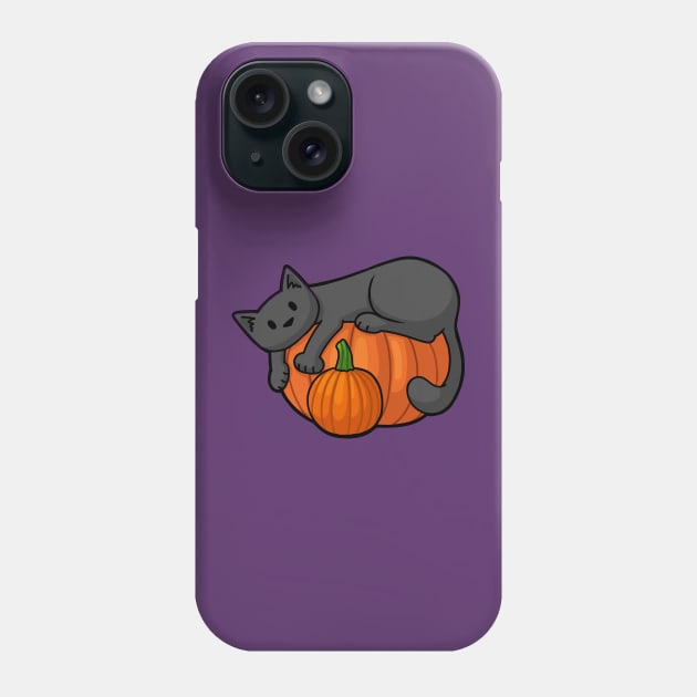 Pumpkin Cat Phone Case by Doodlecats 