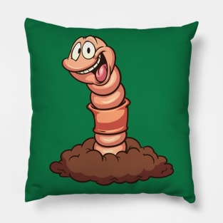 Worm Cartoon Pillow