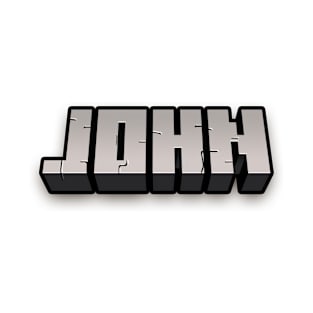 John - Custom Minecraft Nametag T-Shirt