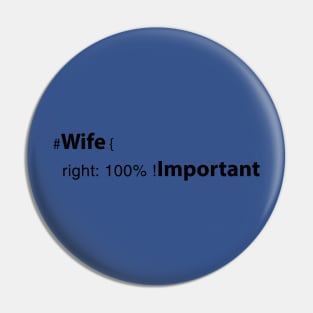 wife right: 100% ! important Pin