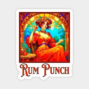 Art Nouveau Rum Punch Magnet