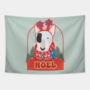 Noel with Bull Terrier | Merry Christmas 2022 Tapestry