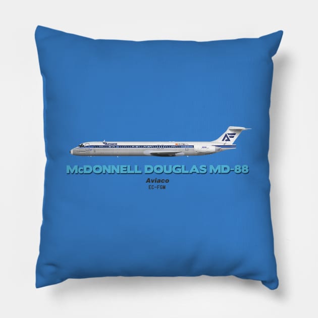 McDonnell Douglas MD-88 - Aviaco Pillow by TheArtofFlying