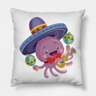 Happy little octopus Pillow