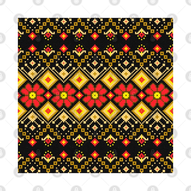 Ethnic Slavic pixel carpet texture #5 by GreekTavern