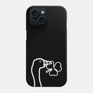 White Line Goose Stealing Shamrock Portrait Phone Case