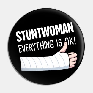 Stuntwoman Fractured Broken Arm Get Well Gift Pin