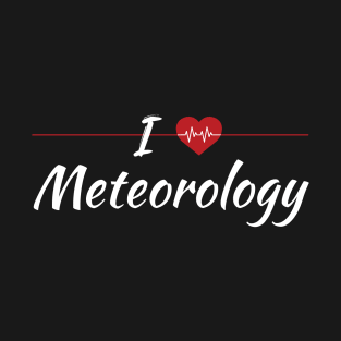 I Love Meteorology Cute Red Heart T-Shirt