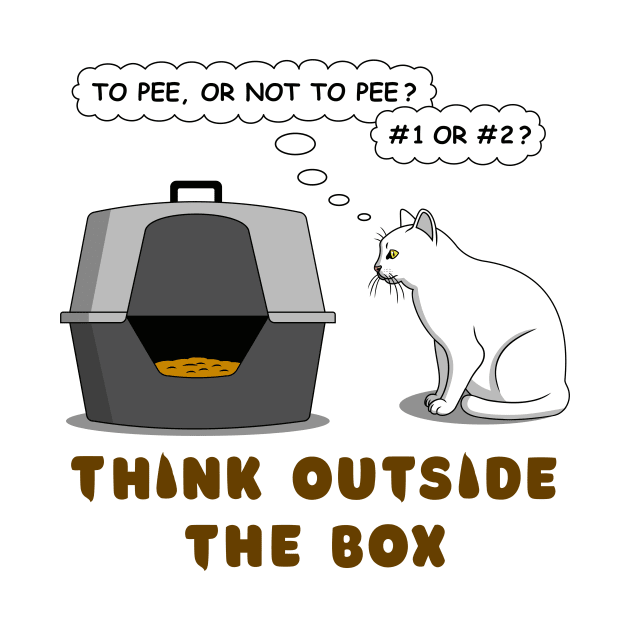 Think Outside the Box Funny Tshirt With Cat, Geeky Tshirt Men, Cat Tshirt Funny, Tshirt Gift by Cat In Orbit ®