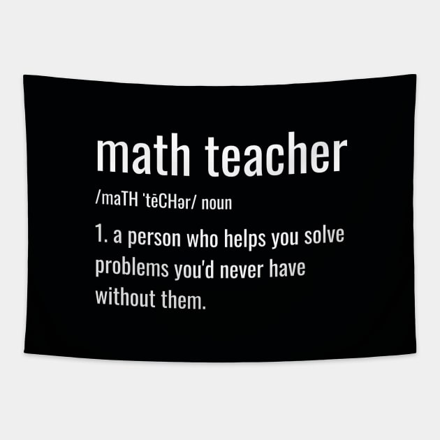 Funny Math Teacher Joke Tapestry by sarsia