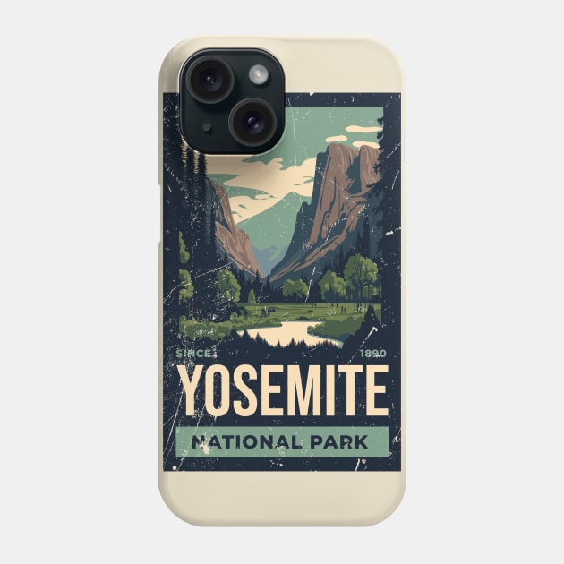 Yosemite national park Amazing Park Phone Case by Duhkan Painting