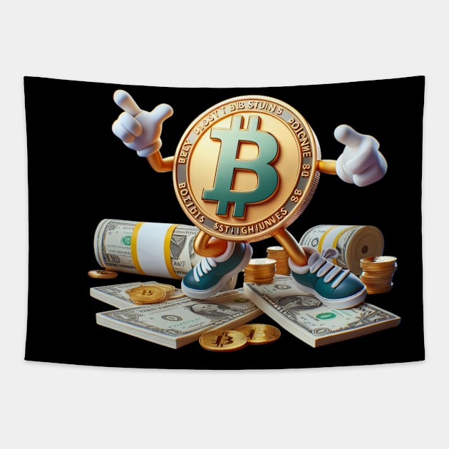 BITCOIN HODL IM A BIT RICH Tapestry by Truth or Rare