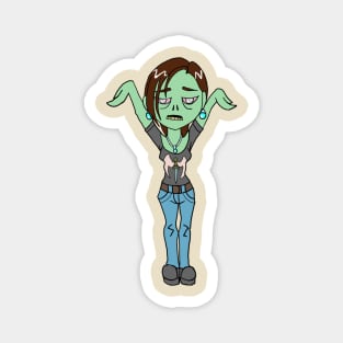 Zombie Girl Artist Painter with a Palette CHIBI SD MONSTER GIRLS Series I Magnet