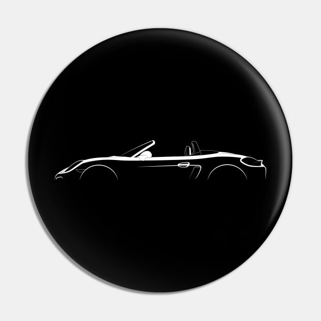 Porsche Boxster (981) Silhouette Pin by Car-Silhouettes