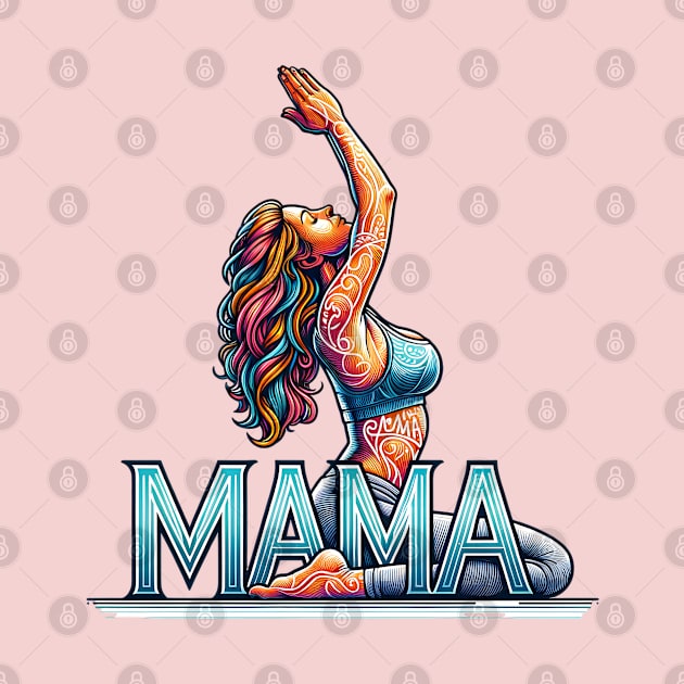 Yoga Mama,Mothers Day, Yoga Mom Birthday by O.M.Art&Yoga