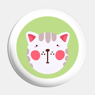 cute silly drawn kitty cat design 8 Pin