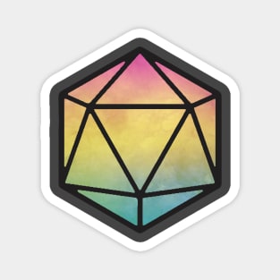 Watercolor D20 2.0 Magnet