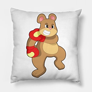 Bear at Boxing with Boxing gloves Pillow