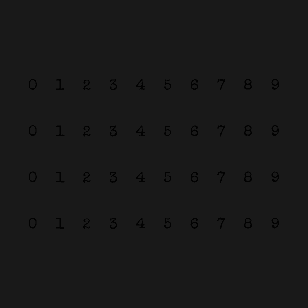 Typewriter Numbers by anacarminda