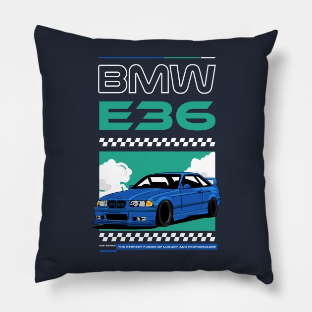 BMW e36 Pillow by Harrisaputra