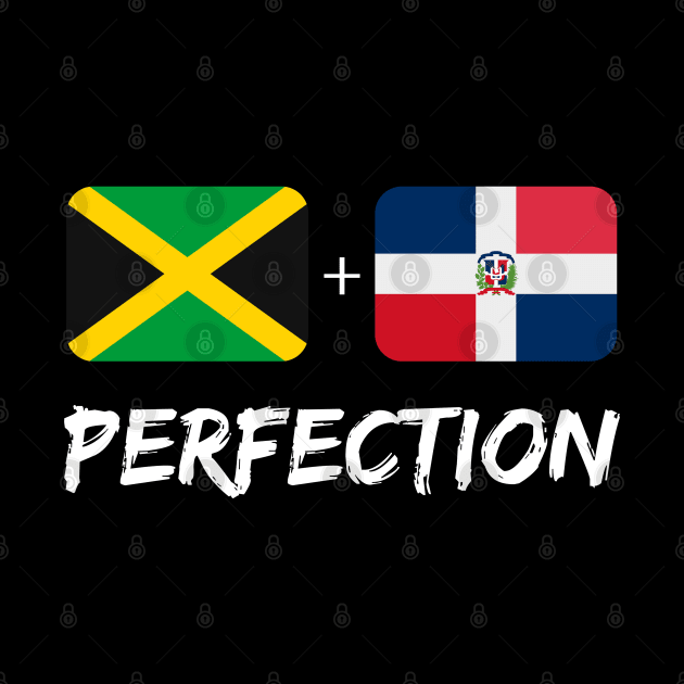 Dominican Plus Jamaican Perfection Mix Flag Heritage Gift by Just Rep It!!