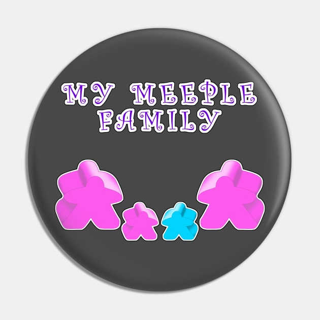 Meeple family 2 woman 1 boy 1 girl Pin by MononcGeek